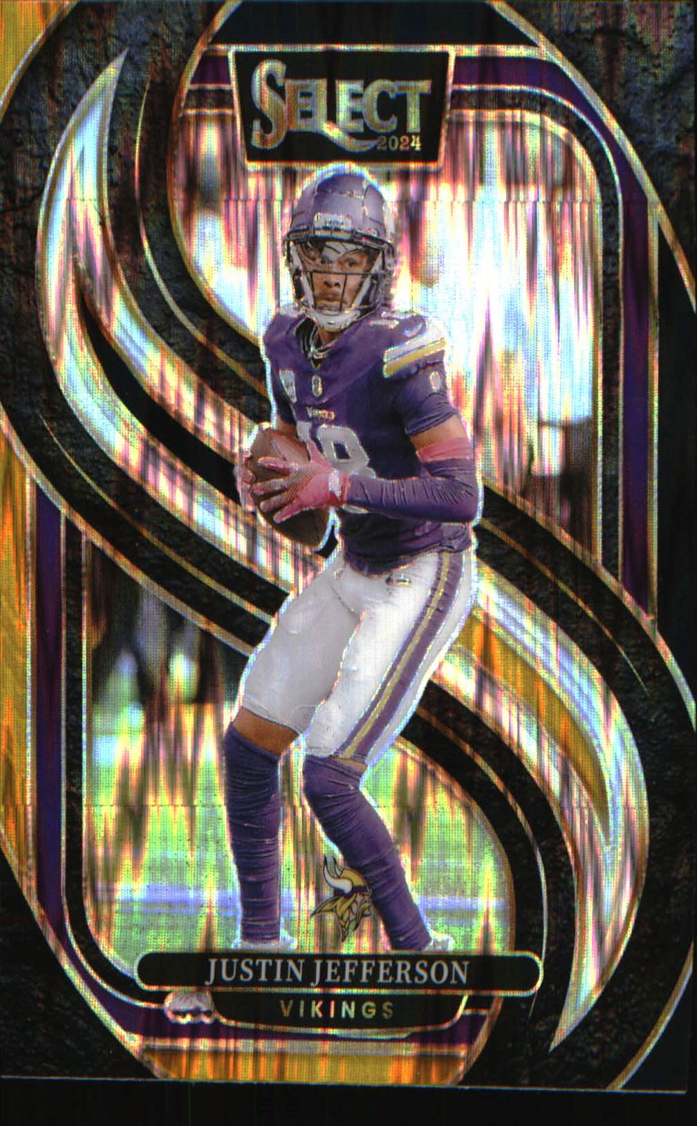 2024 Panini Select Black & Gold Prizm Shock #174 Justin Jefferson