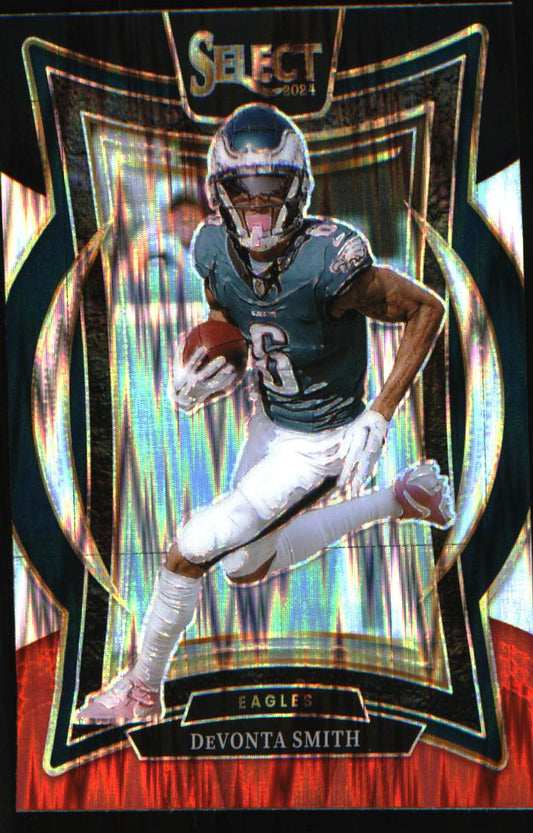 2024 Panini Select Black & Red Prizm Shock #51 DeVonta Smith