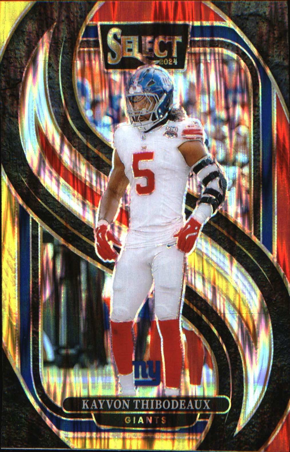 2024 Panini Select Red & Yellow Prizm Shock #175 Kayvon Thibodeaux