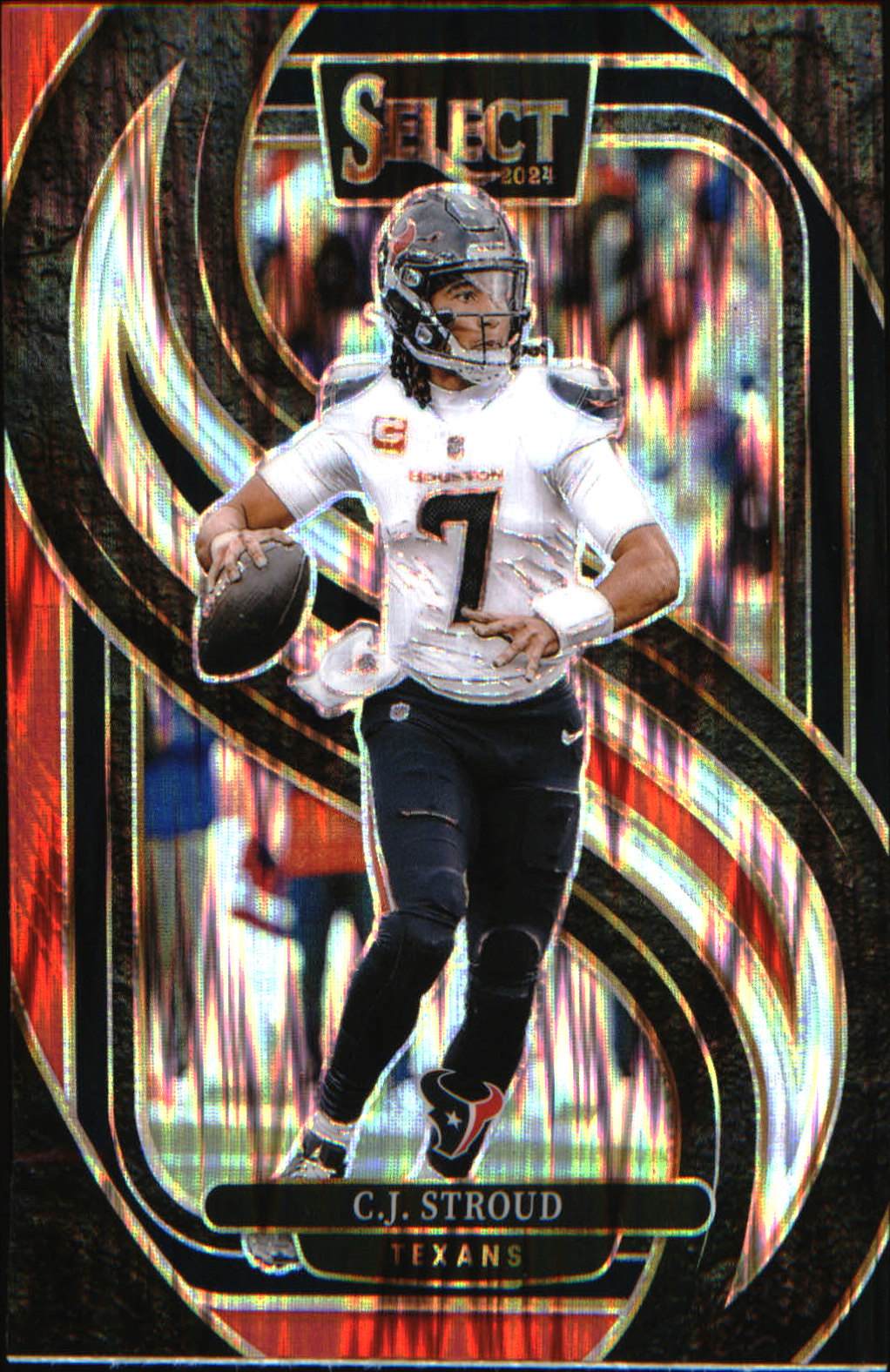 2024 Panini Select Black & Gold Prizm Shock #128 C.J. Stroud
