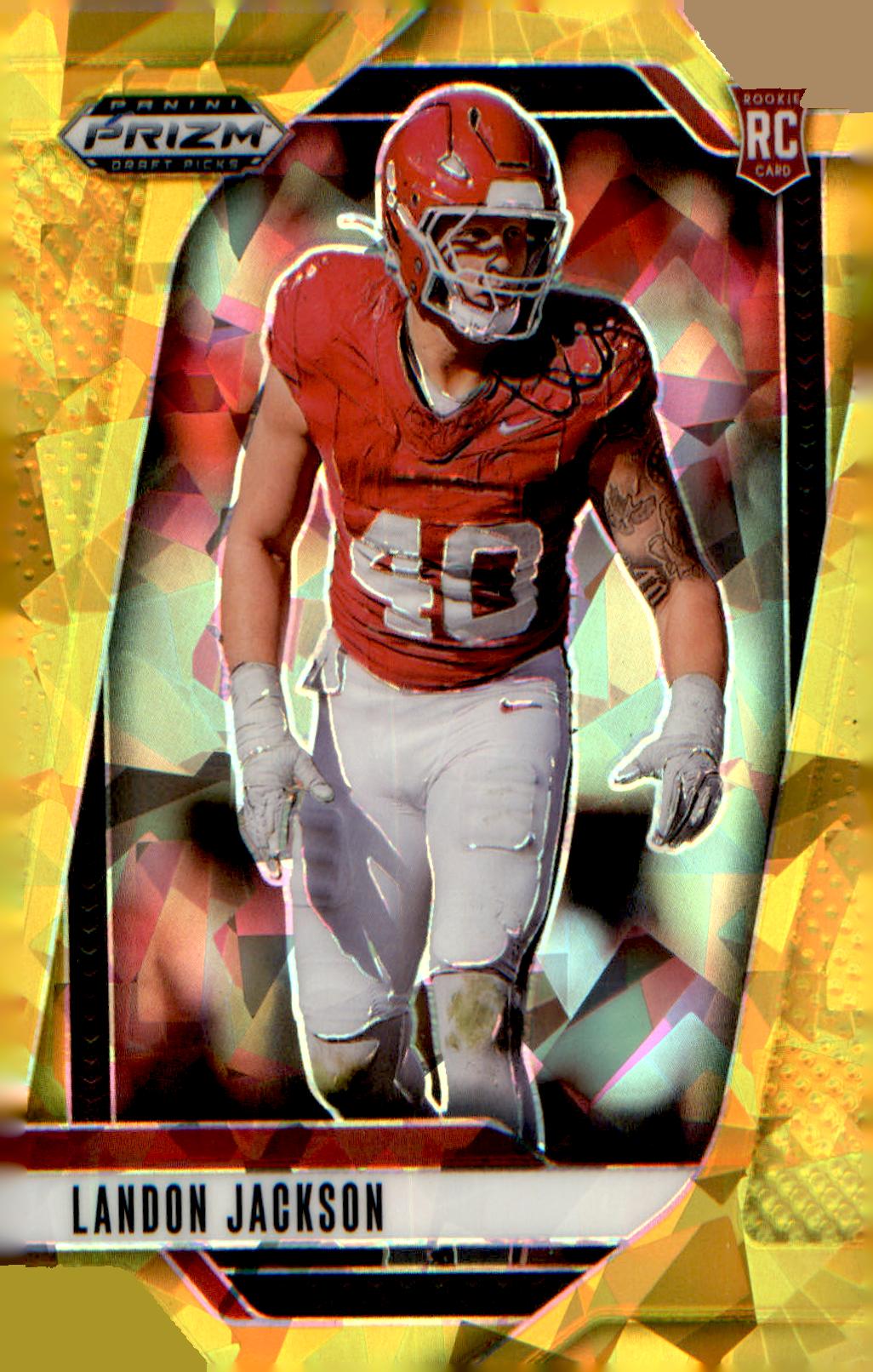 2025 Panini Prizm Draft Picks Prizms Gold Ice #10 Landon Jackson
