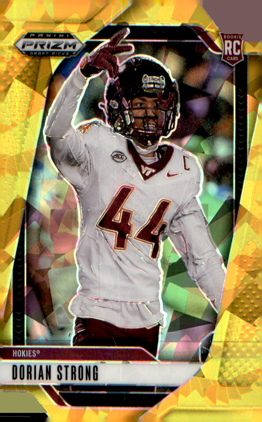2025 Panini Prizm Draft Picks Prizms Gold Ice #144 Dorian Strong