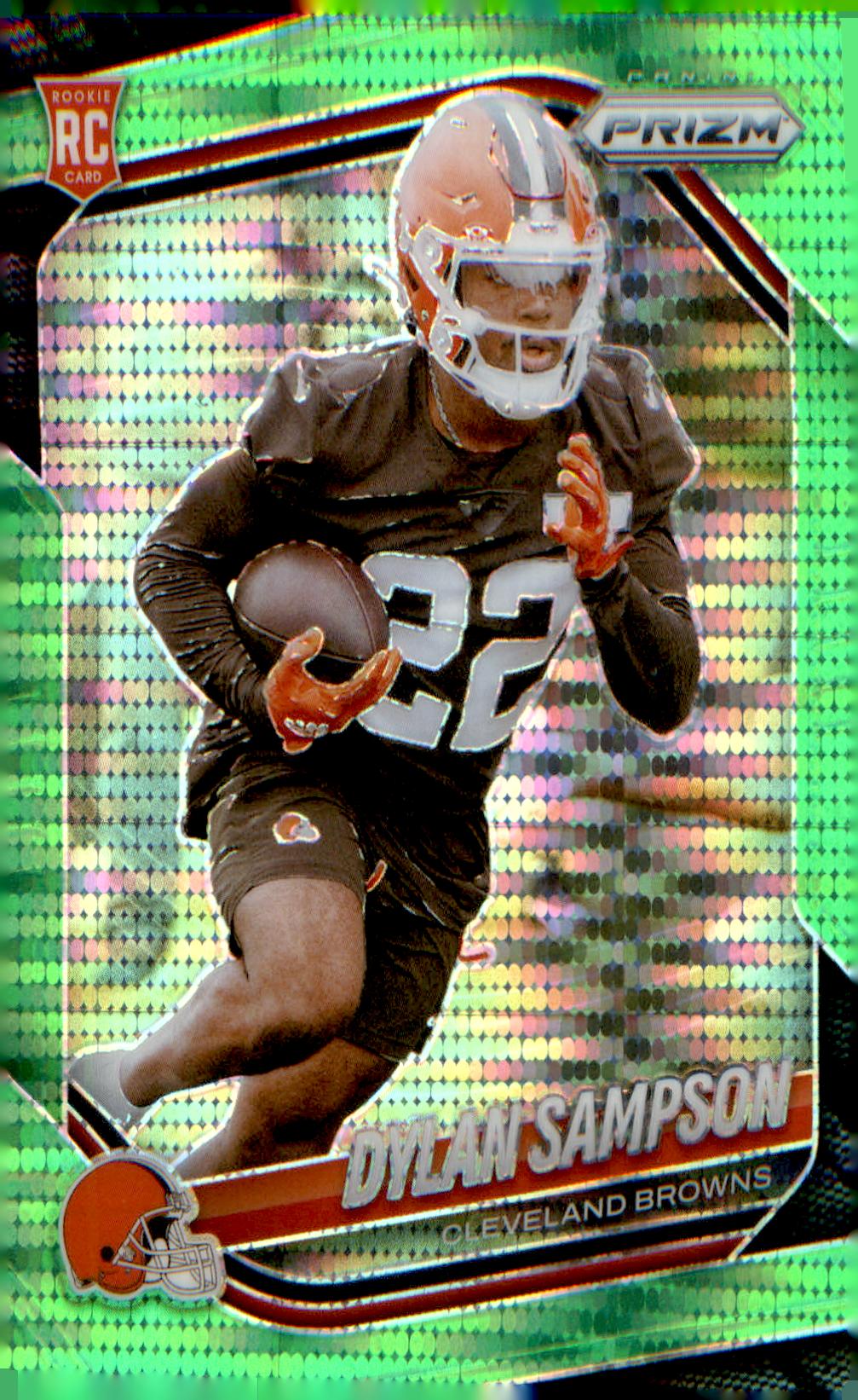 2025 Panini Prizm Neon Green Pulsar #365 Dylan Sampson