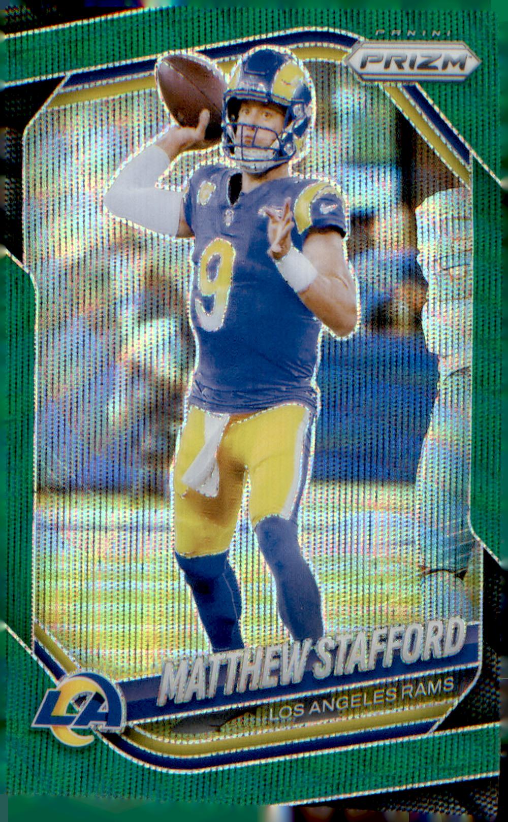 2025 Panini Prizm Green Wave #21 Matthew Stafford