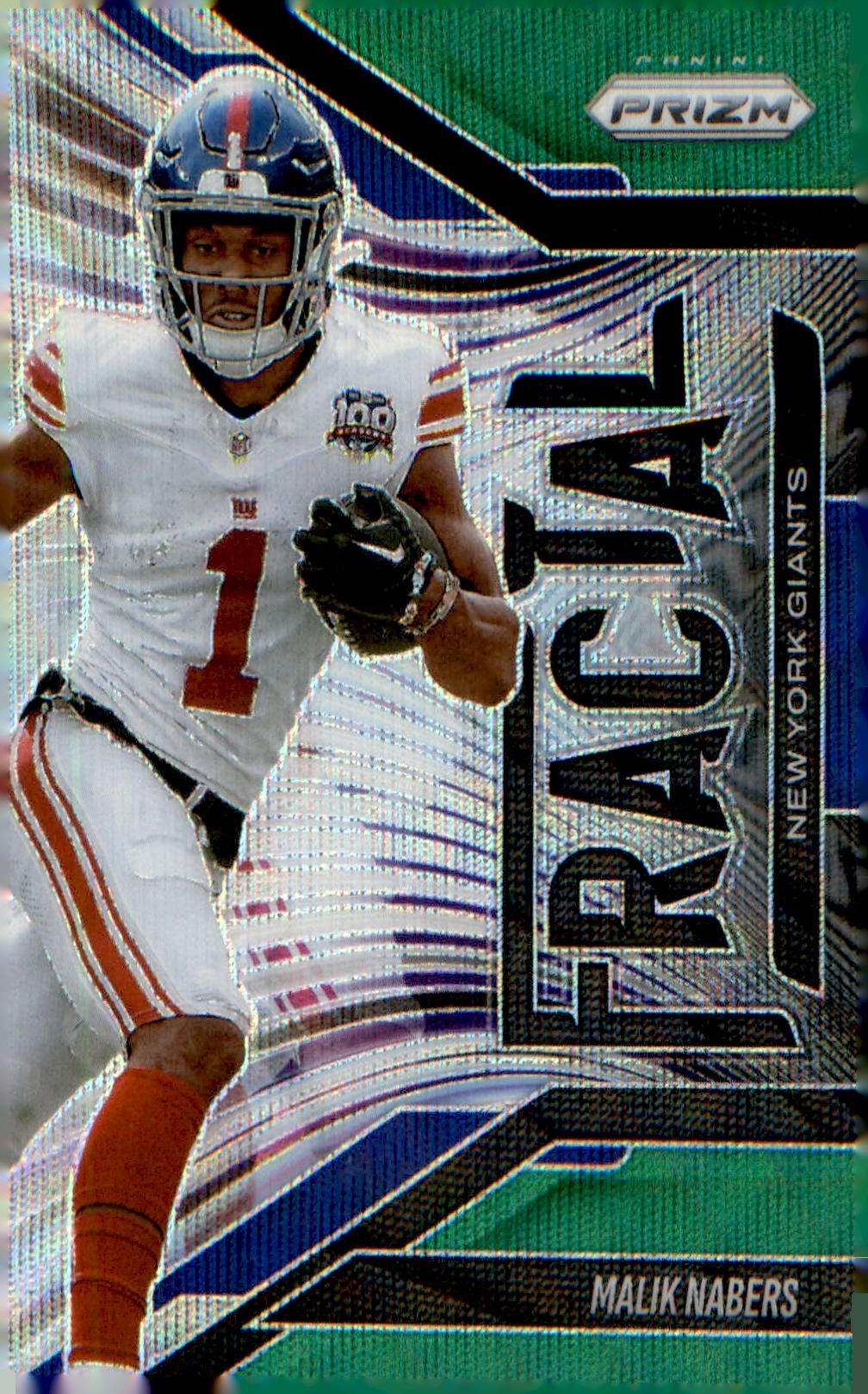 2025 Panini Prizm Fractal Green Wave #3 Malik Nabers