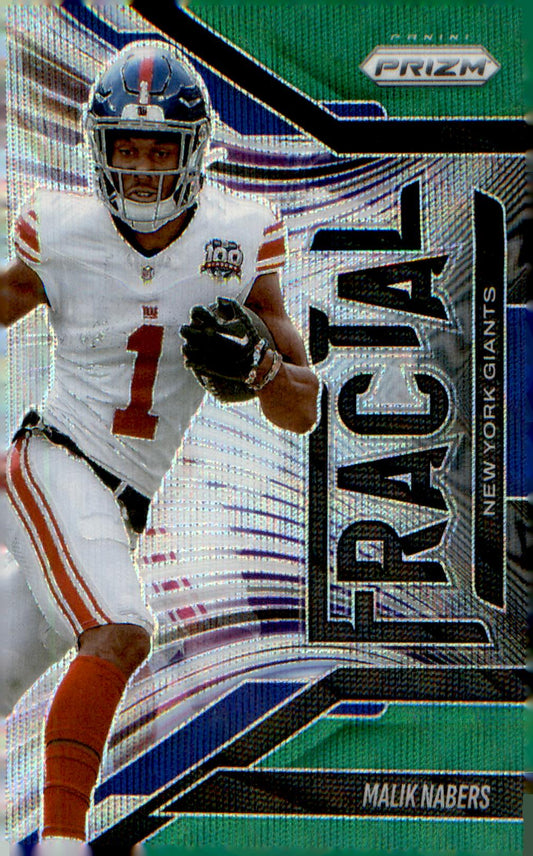 2025 Panini Prizm Fractal Green Wave #3 Malik Nabers