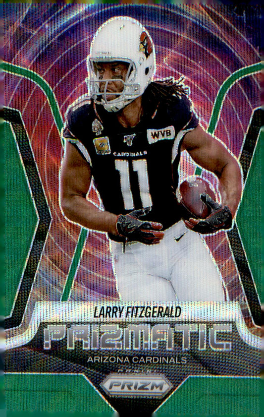 2025 Panini Prizm Prizmatic Green Wave #14 Larry Fitzgerald