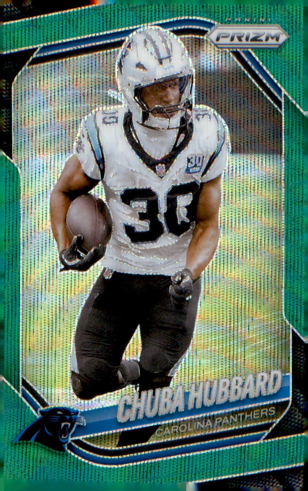 2025 Panini Prizm Green Wave #237 Chuba Hubbard