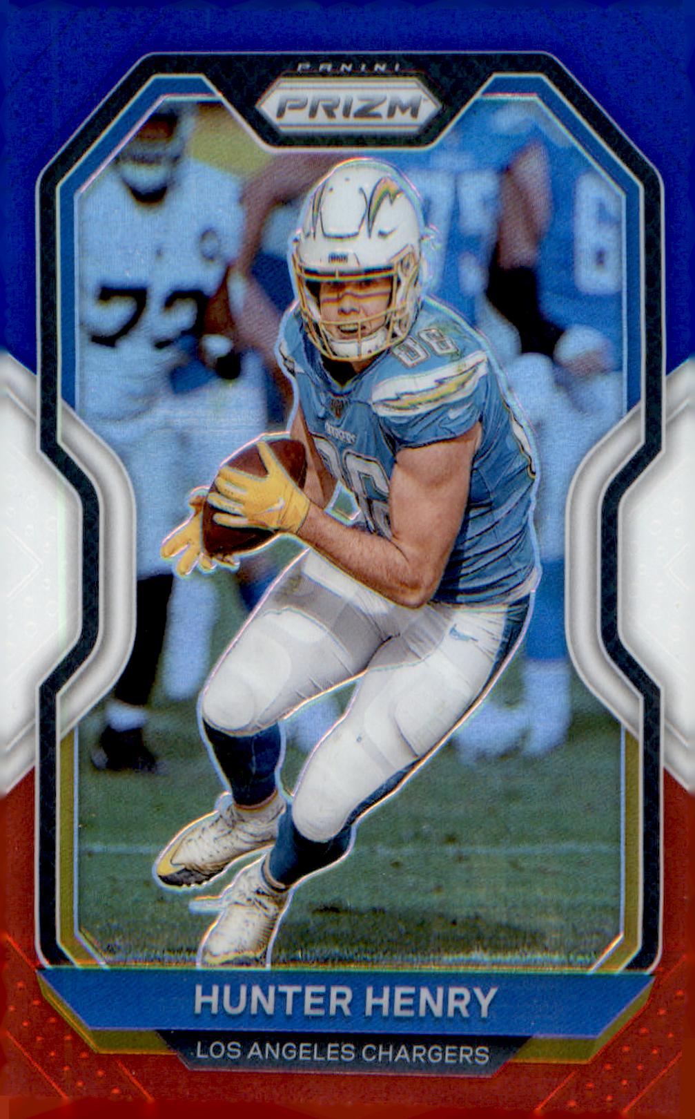 2020 Panini Prizm Prizm Red White and Blue #141 Hunter Henry