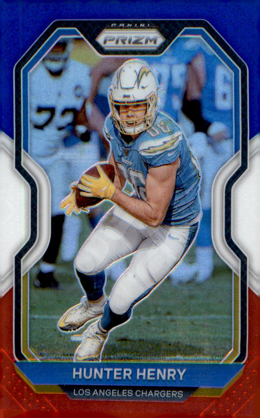 2020 Panini Prizm Prizm Red White and Blue #141 Hunter Henry
