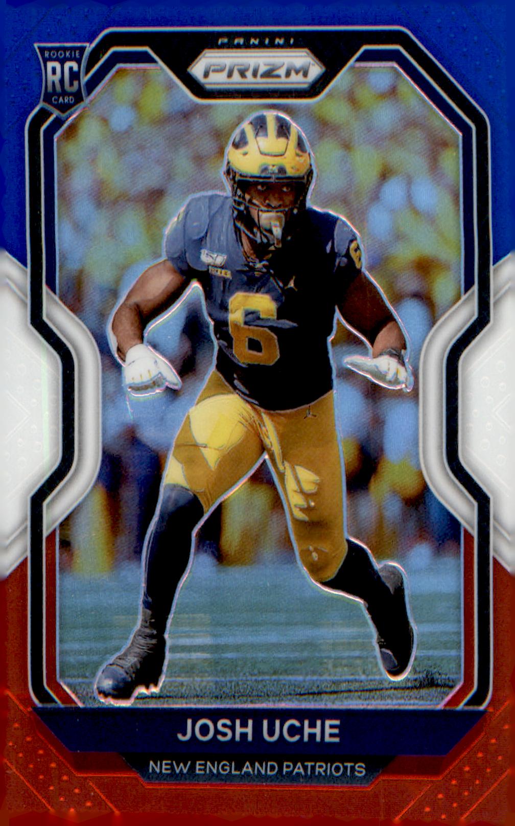 2020 Panini Prizm Prizm Red White and Blue #369 Josh Uche Rookie RC