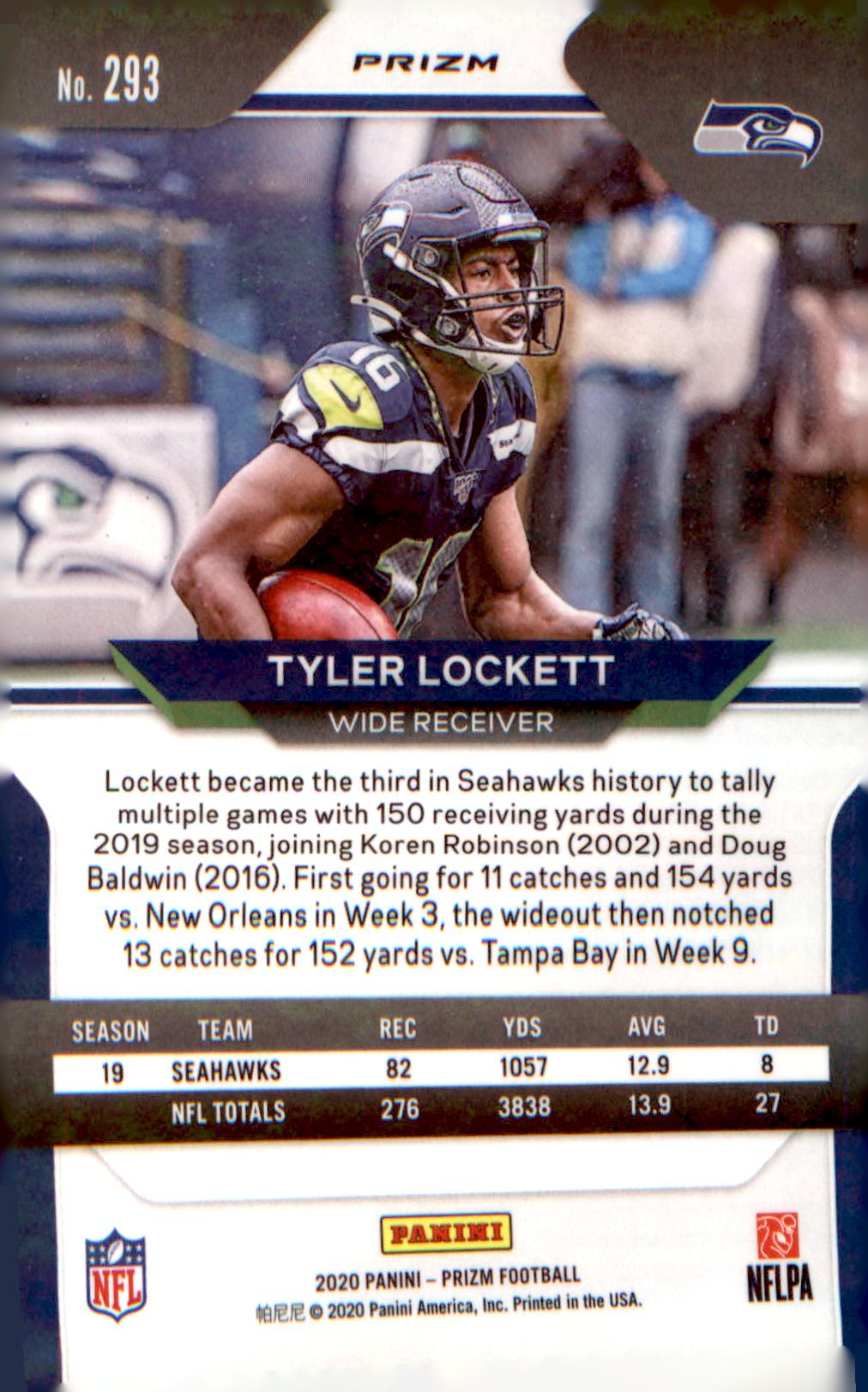 2020 Panini Prizm Prizm Red White and Blue #293 Tyler Lockett