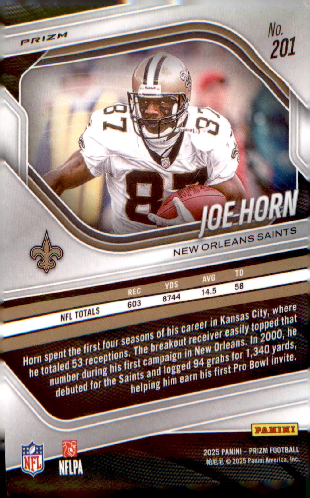 2025 Panini Prizm Silver #201 Joe Horn