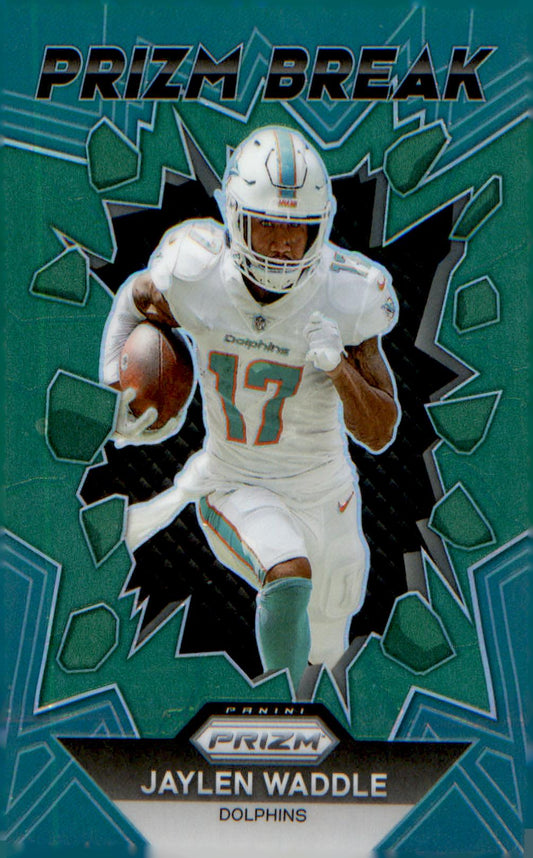 2023 Panini Prizm Prizm Break Prizms Green #PB-7 Jaylen Waddle