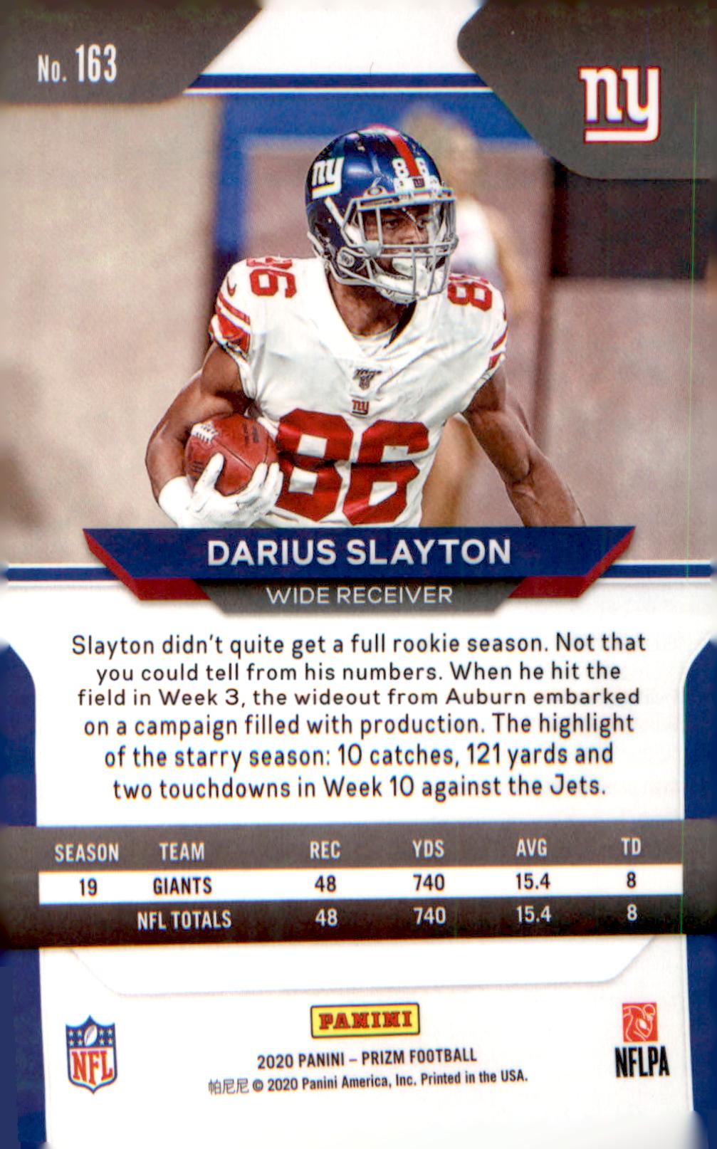 2020 Panini Prizm #163 Darius Slayton