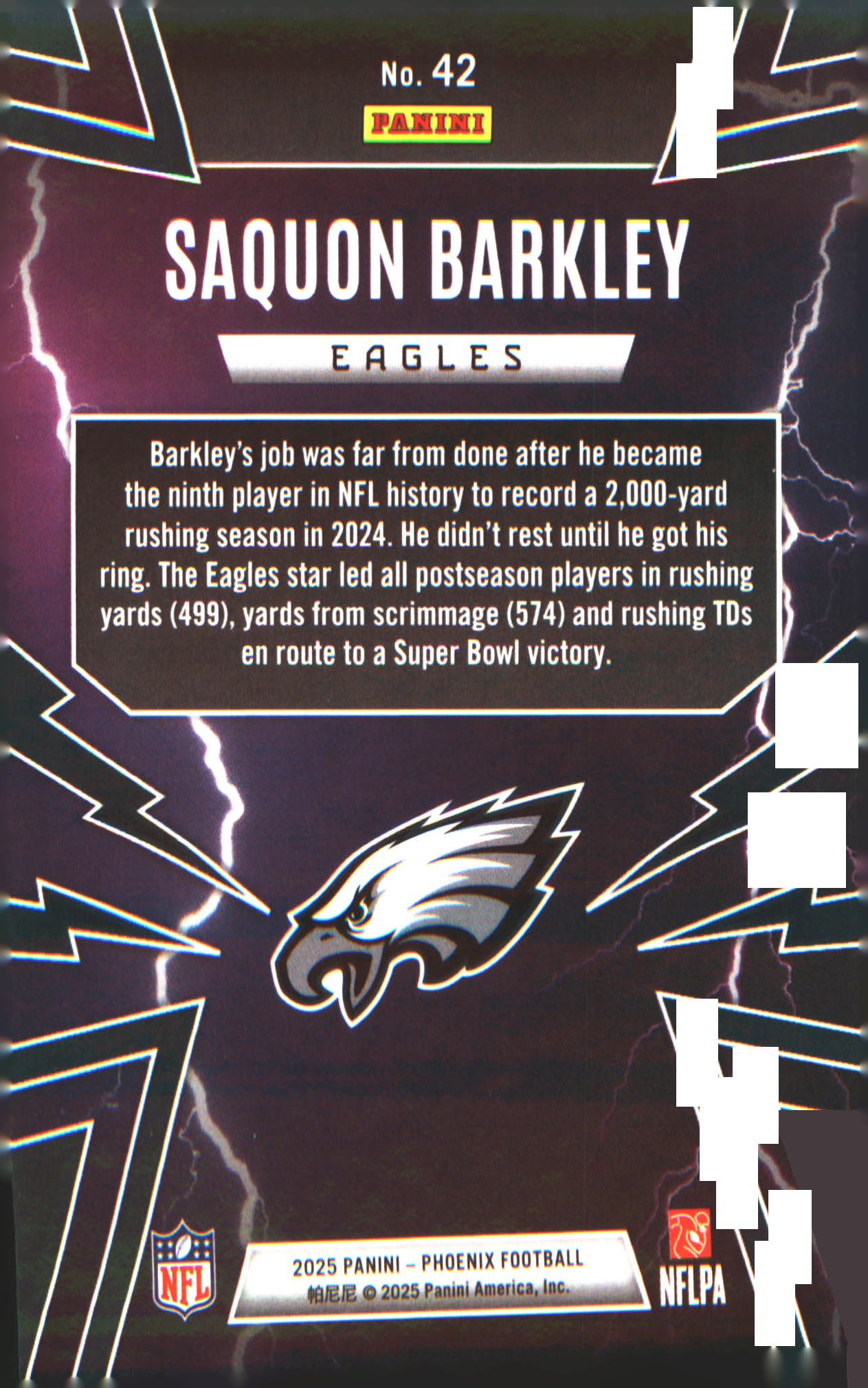 2025 Panini Phoenix Thunderbirds #42 Saquon Barkley