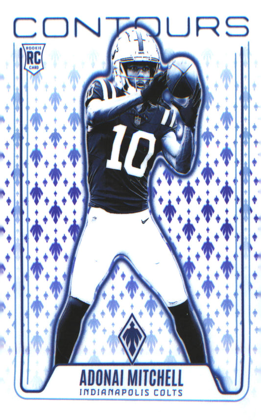 2024 Panini Phoenix Contours Purple #CON-AML Adonai Mitchell
