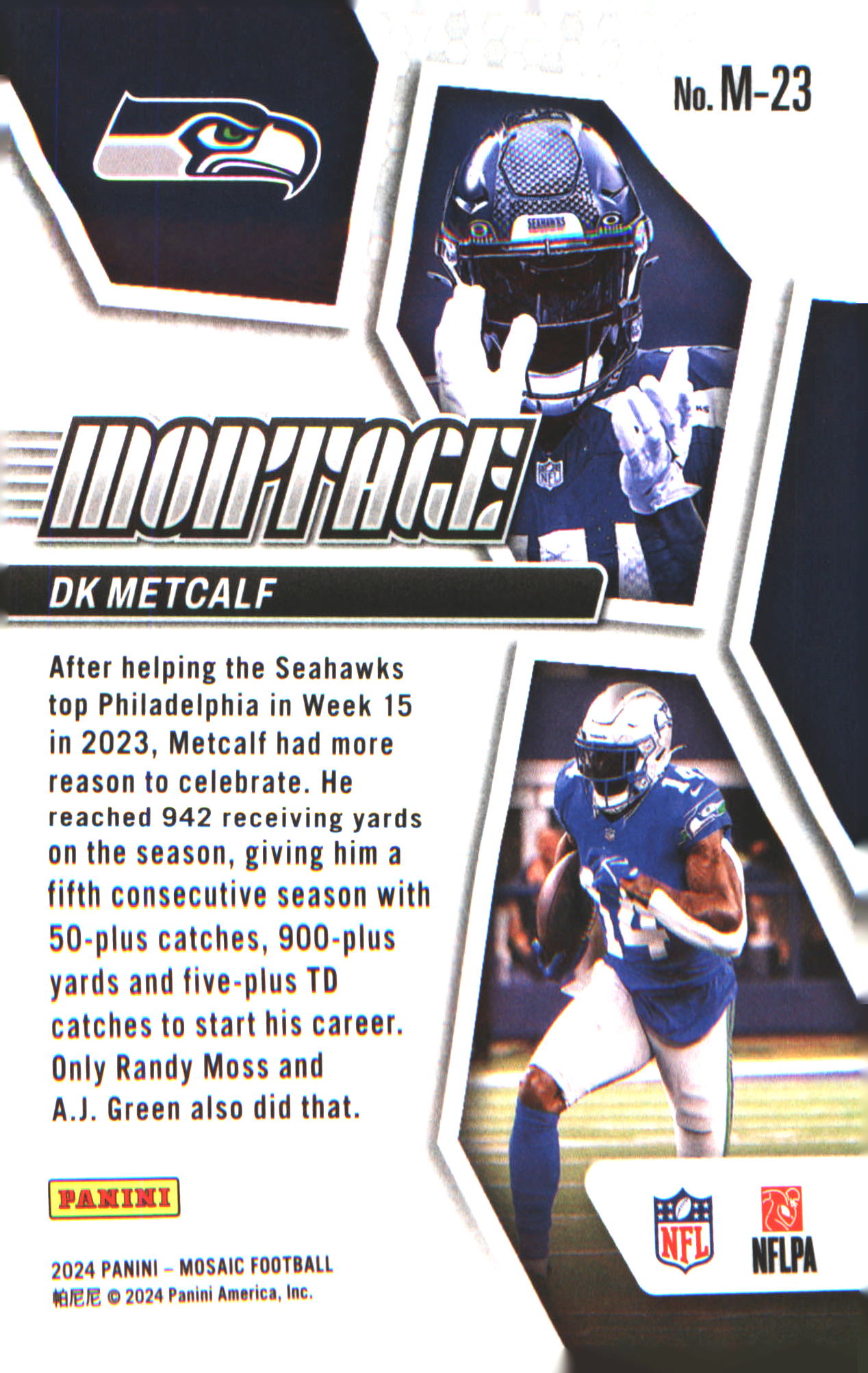 2024 Panini Mosaic Montage Silver #M-23 DK Metcalf