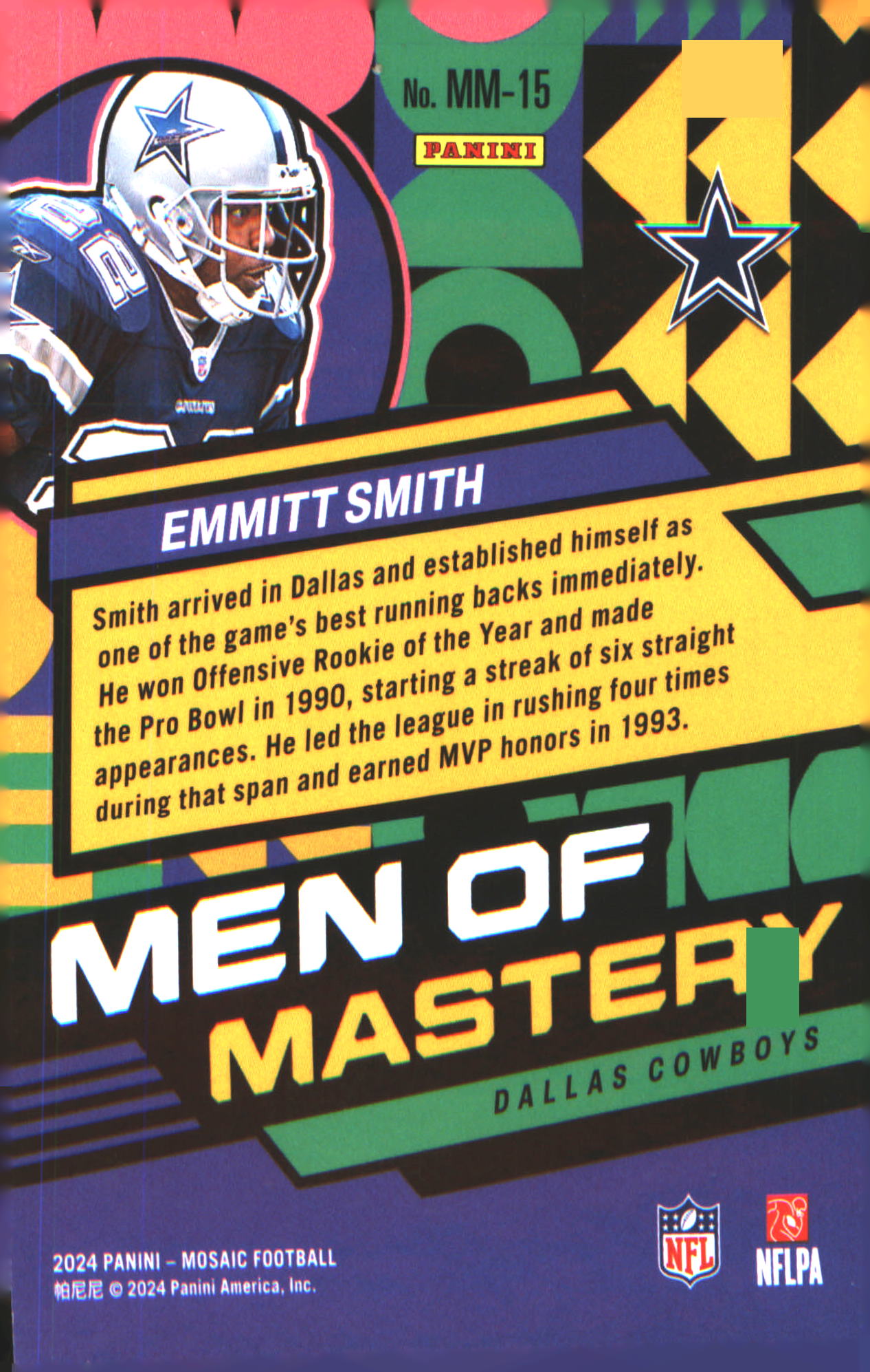 2024 Panini Mosaic Men of Mastery #MM-15 Emmitt Smith
