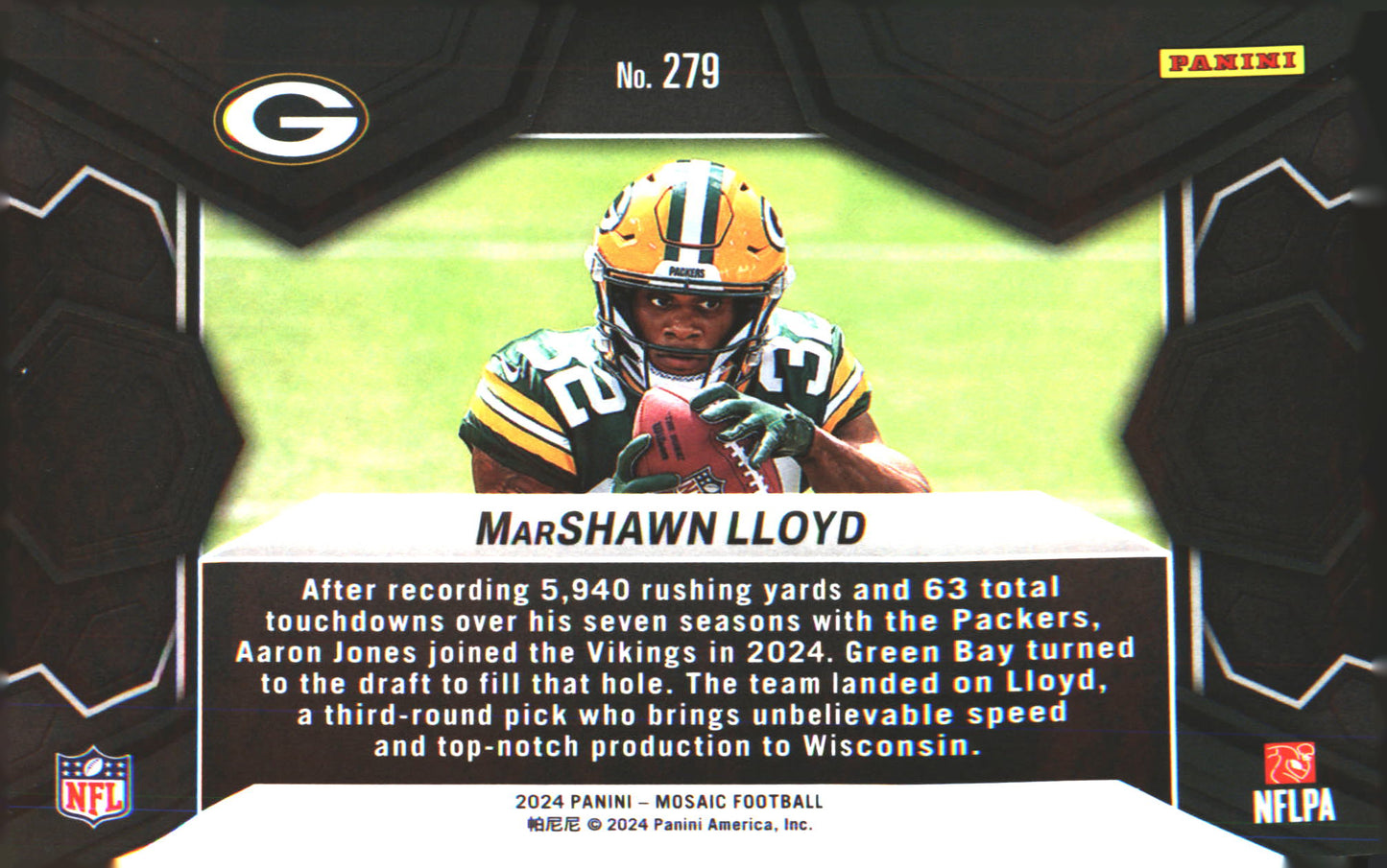 2024 Panini Mosaic #279 MarShawn Lloyd