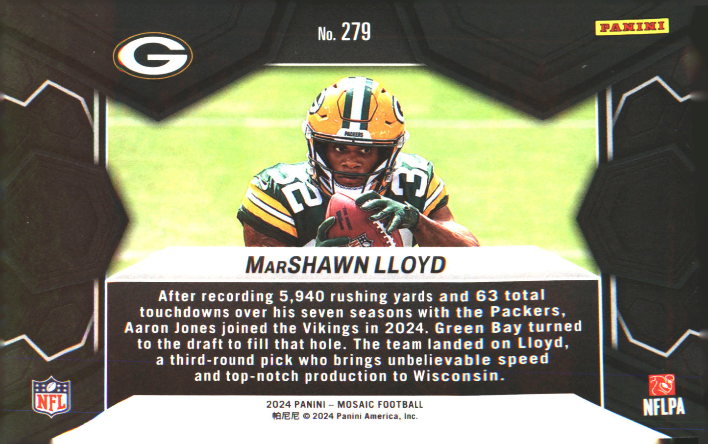2024 Panini Mosaic #279 MarShawn Lloyd