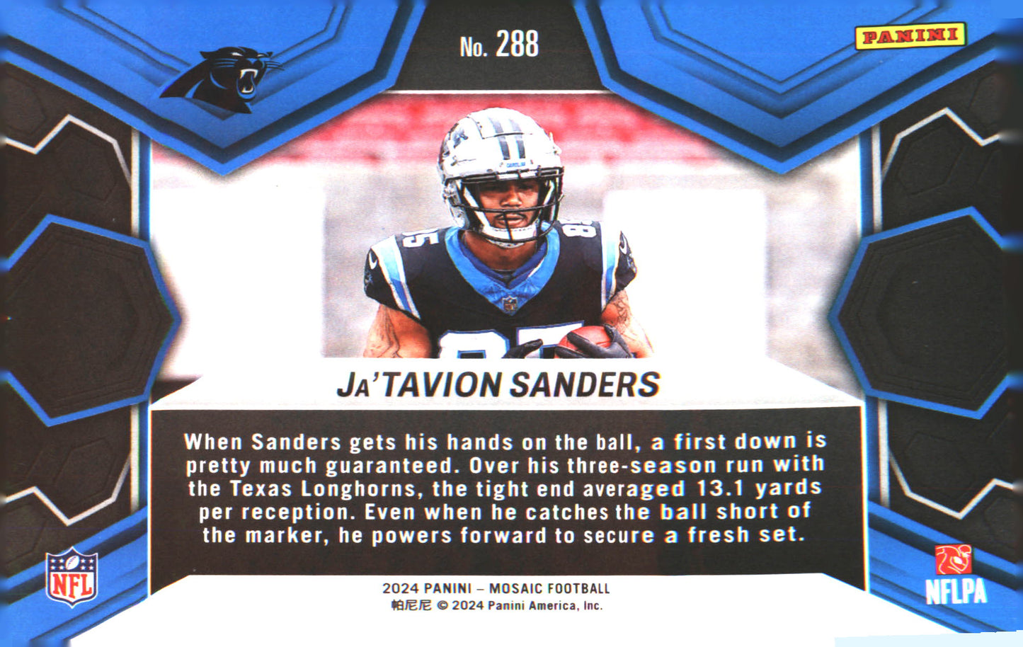 2024 Panini Mosaic #288 Ja'Tavion Sanders