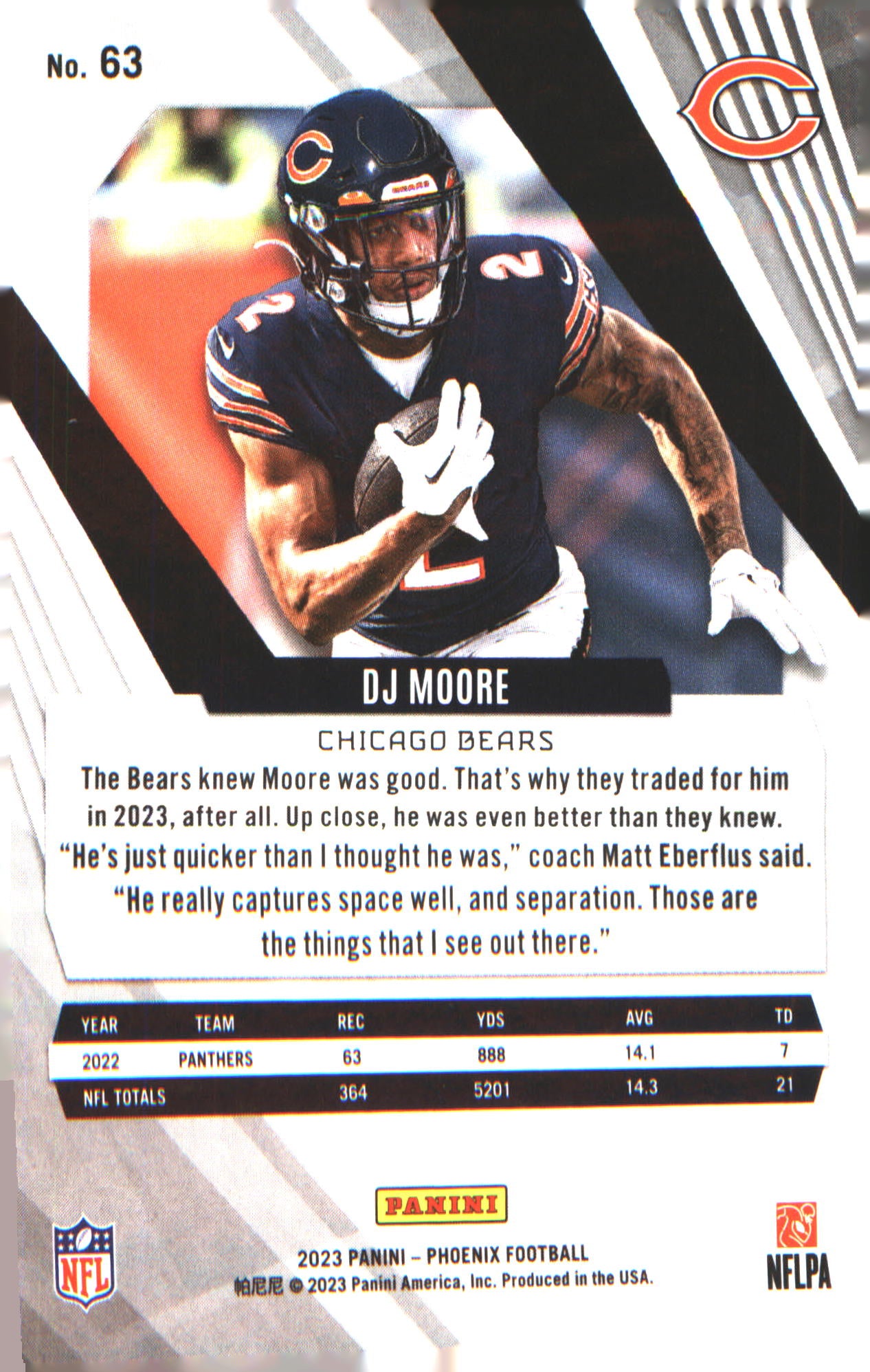 2023 Panini Phoenix #63 DJ Moore