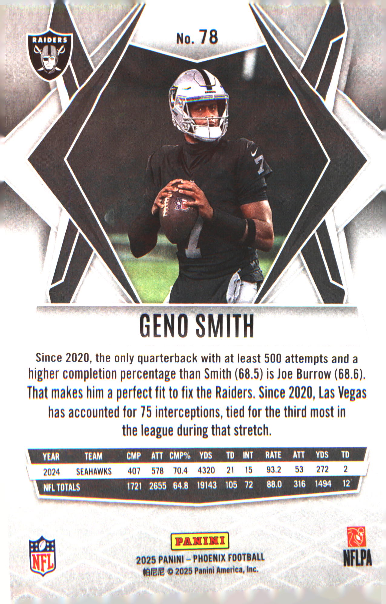 2025 Panini Phoenix #78 Geno Smith