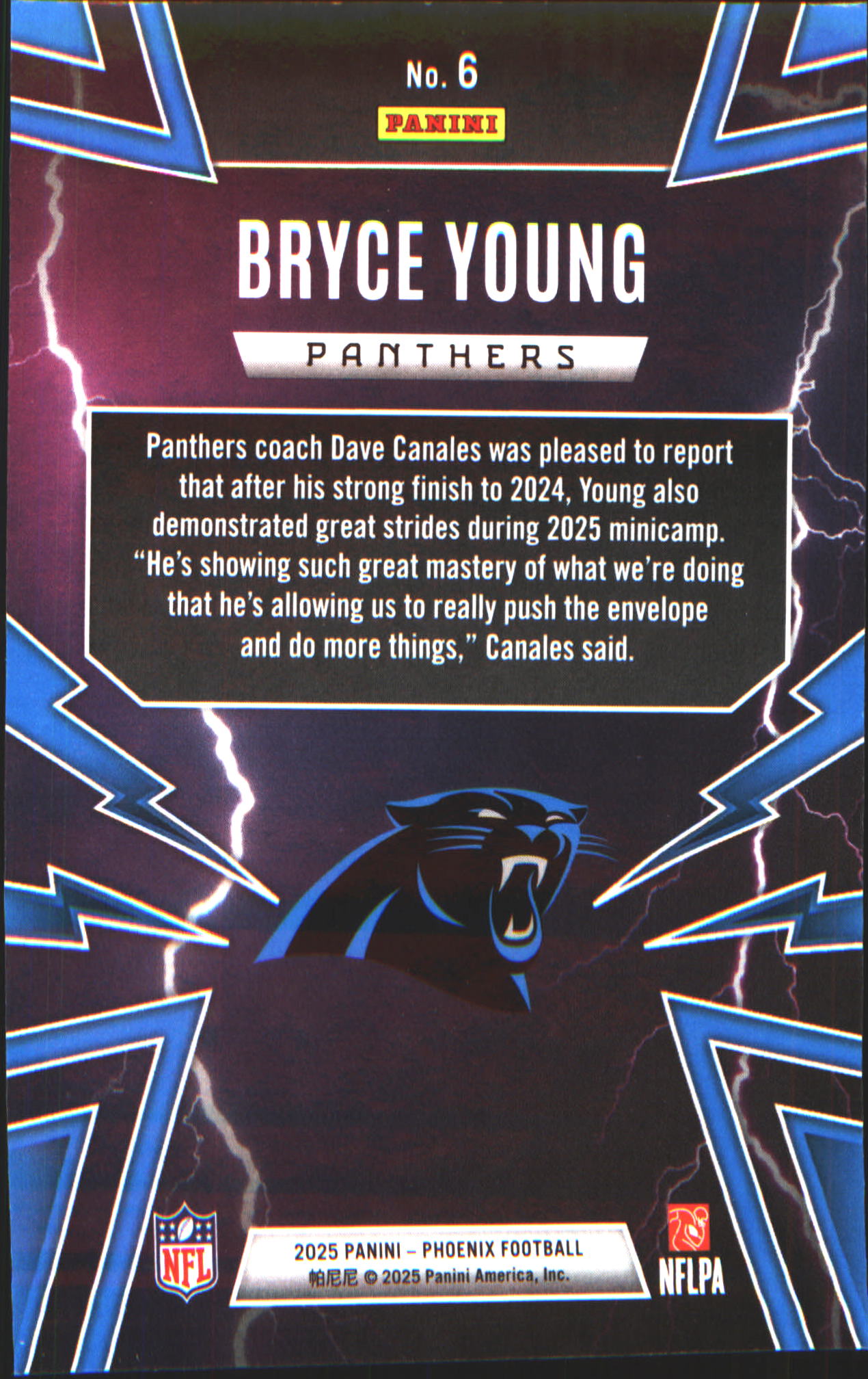 2025 Panini Phoenix Thunderbirds #6 Bryce Young