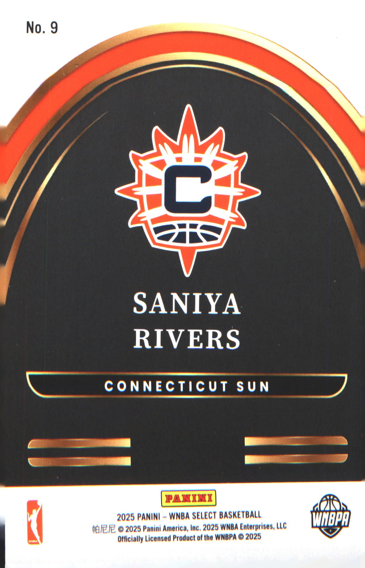 2025 Panini Select WNBA Select Future #9 Saniya Rivers