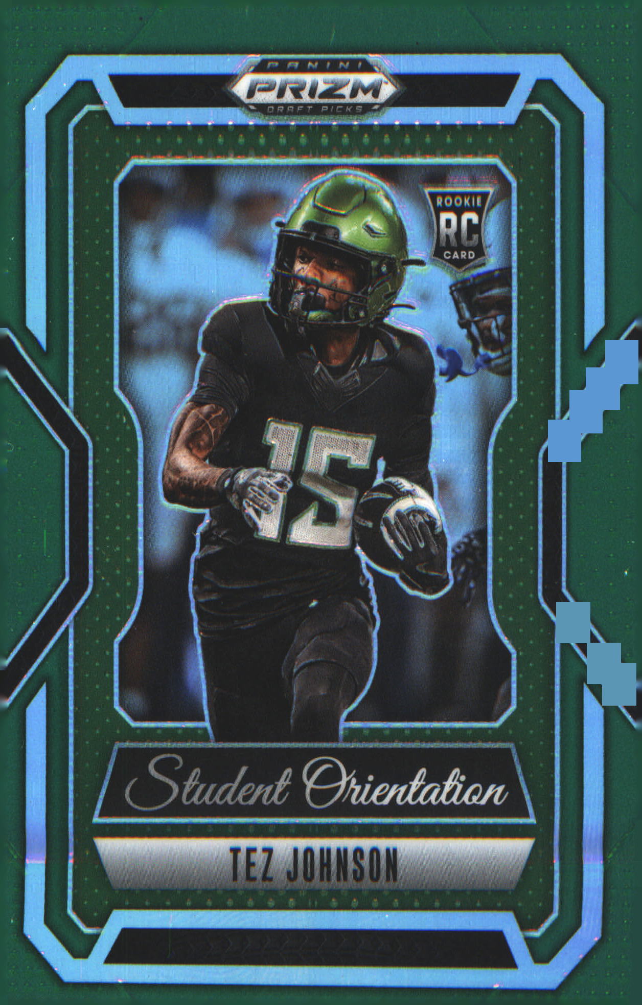 2025 Panini Prizm Draft Picks Student Orientation Green #22 Tez Johnson