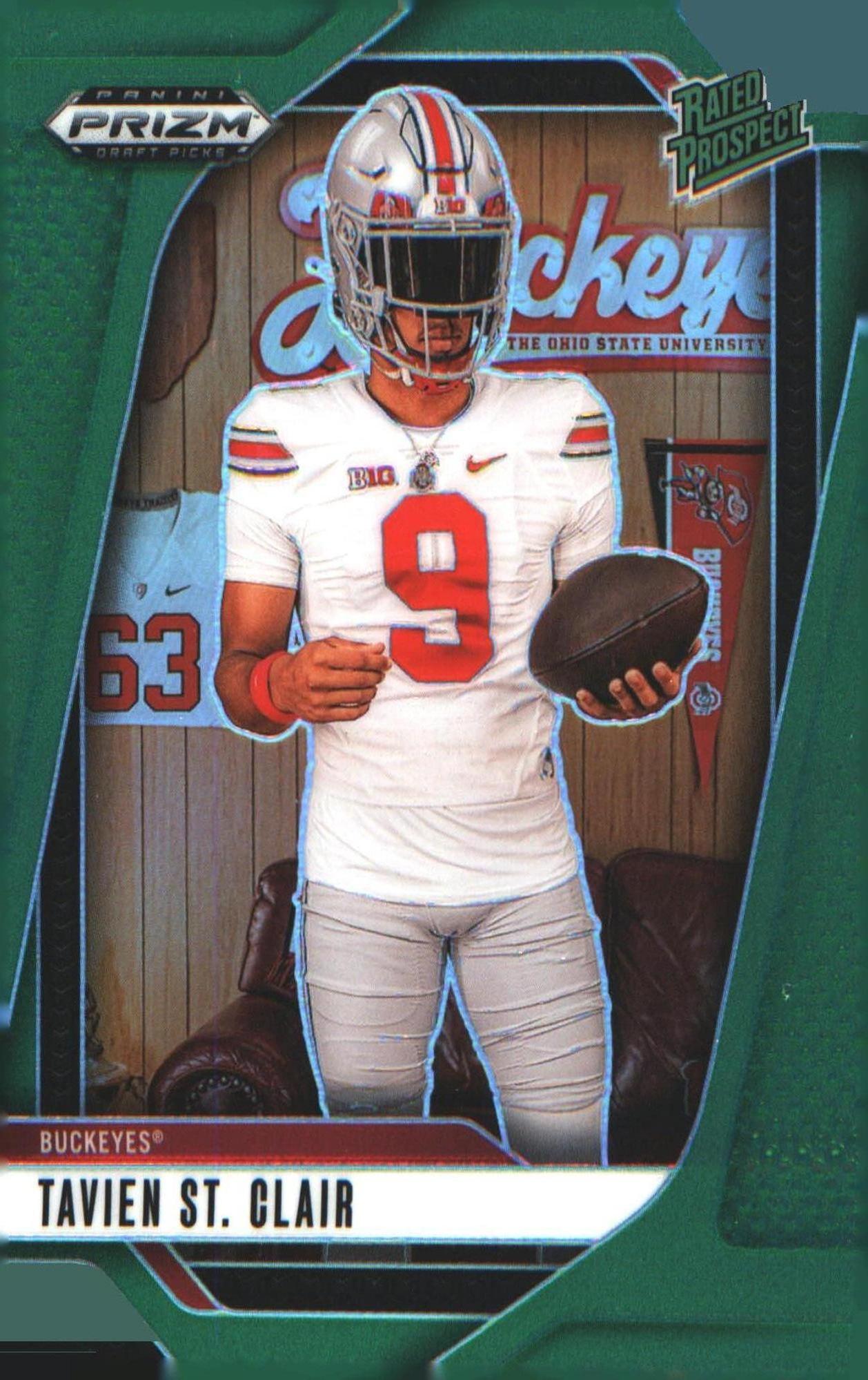2025 Panini Prizm Draft Picks Prizms Green #162 Tavien St. Clair