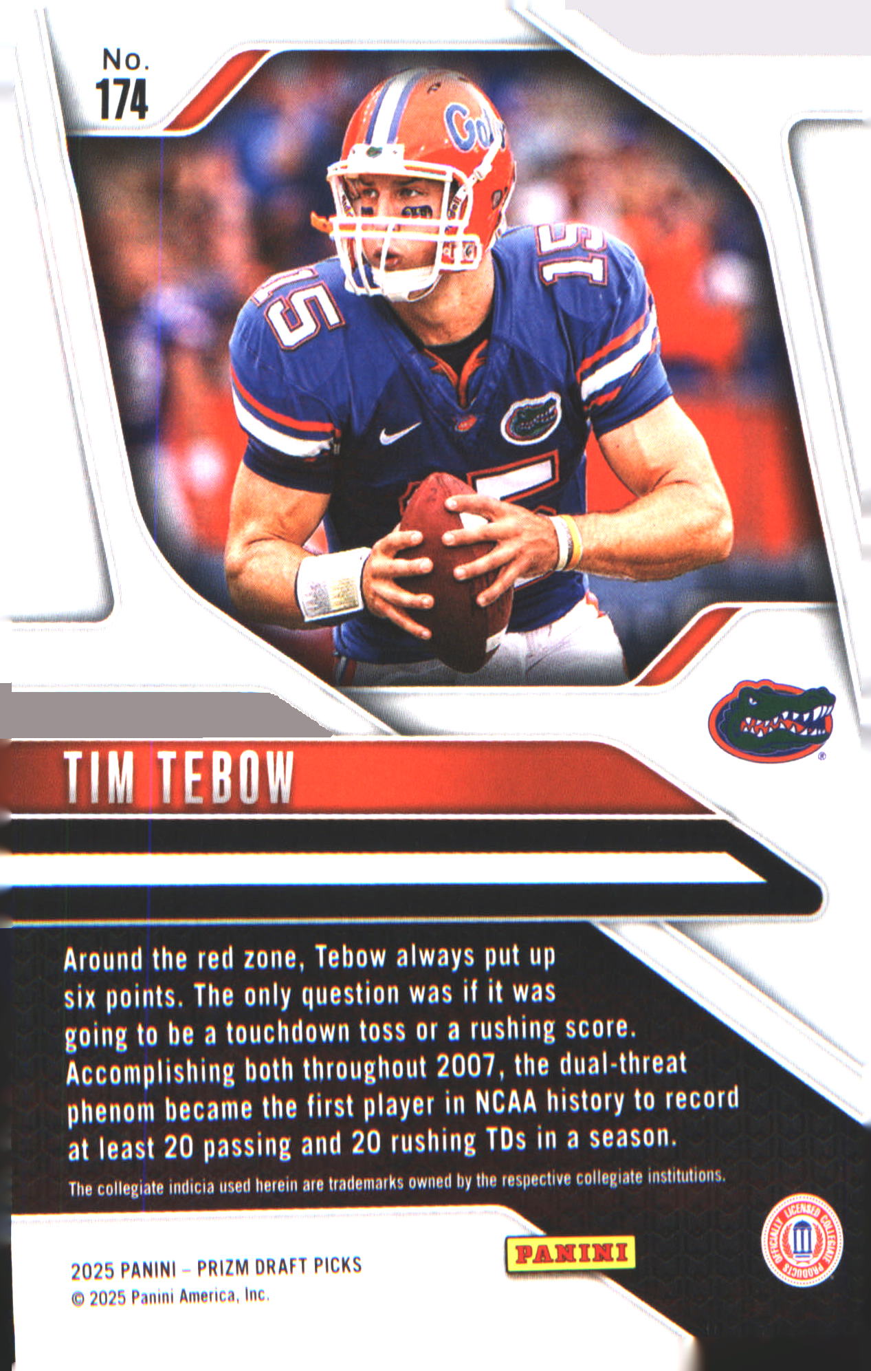 2025 Panini Prizm Draft Picks #174 Tim Tebow