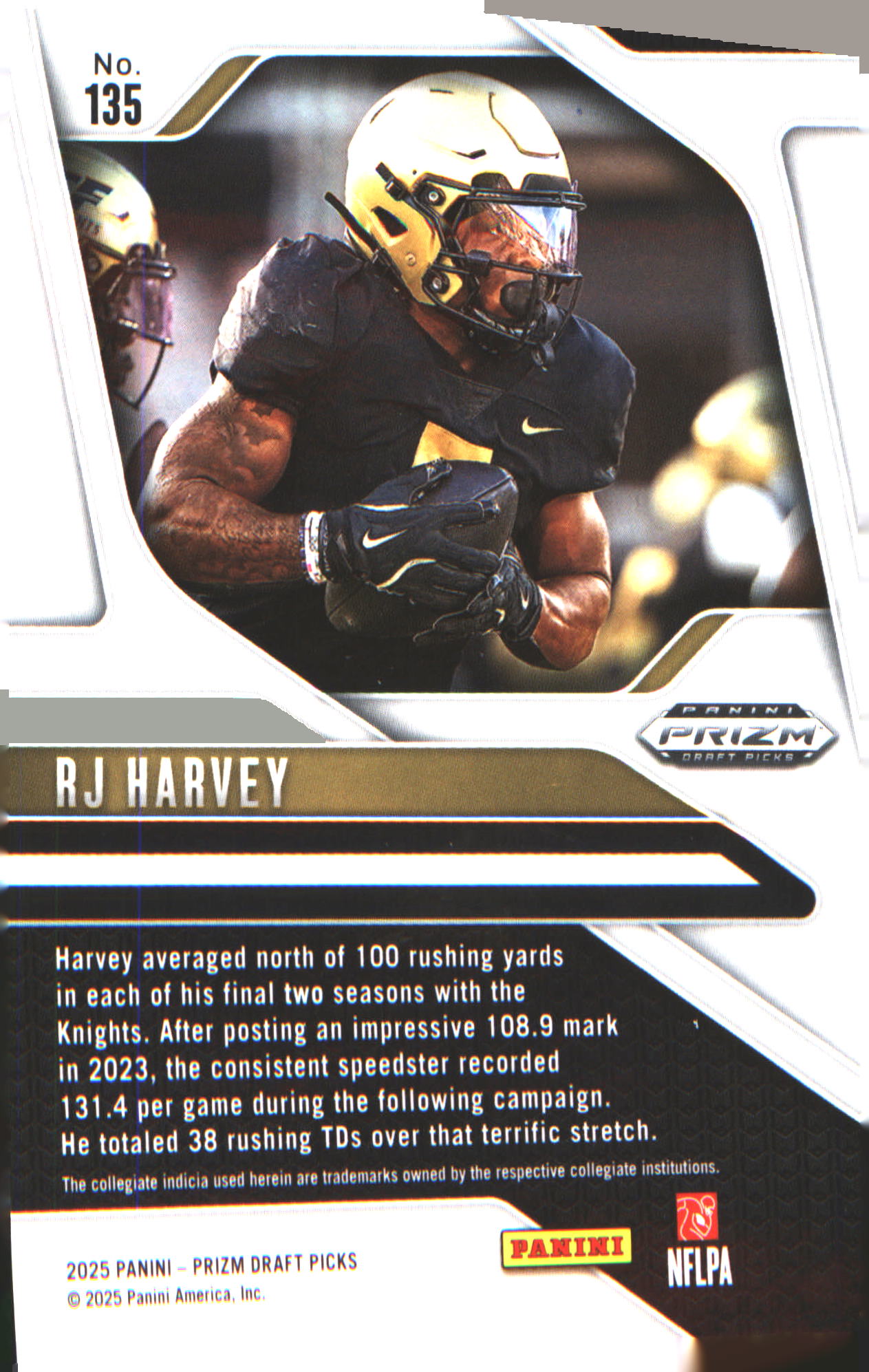 2025 Panini Prizm Draft Picks #135 RJ Harvey