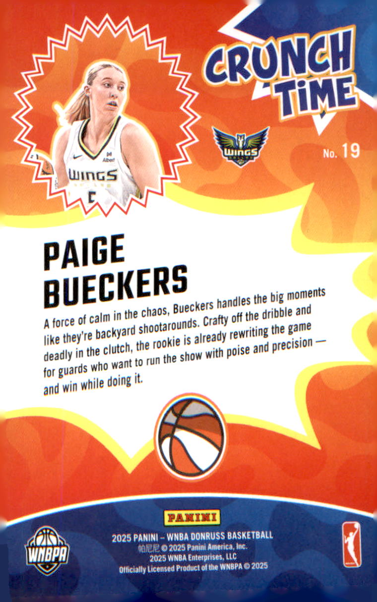 2025 Donruss WNBA Crunch Time Press Proof #19 Paige Bueckers