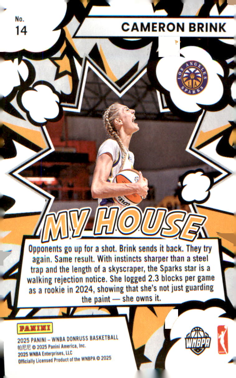 2025 Donruss WNBA My House #14 Cameron Brink