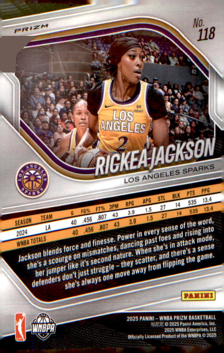 2025 Panini Prizm WNBA Silver Prizms #118 Rickea Jackson