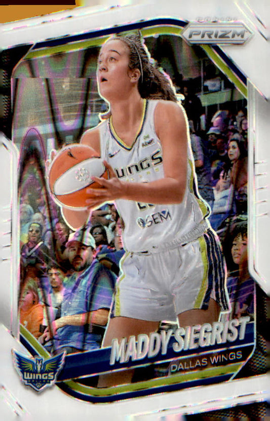2025 Panini Prizm WNBA White Seismic Prizms #50 Maddy Siegrist