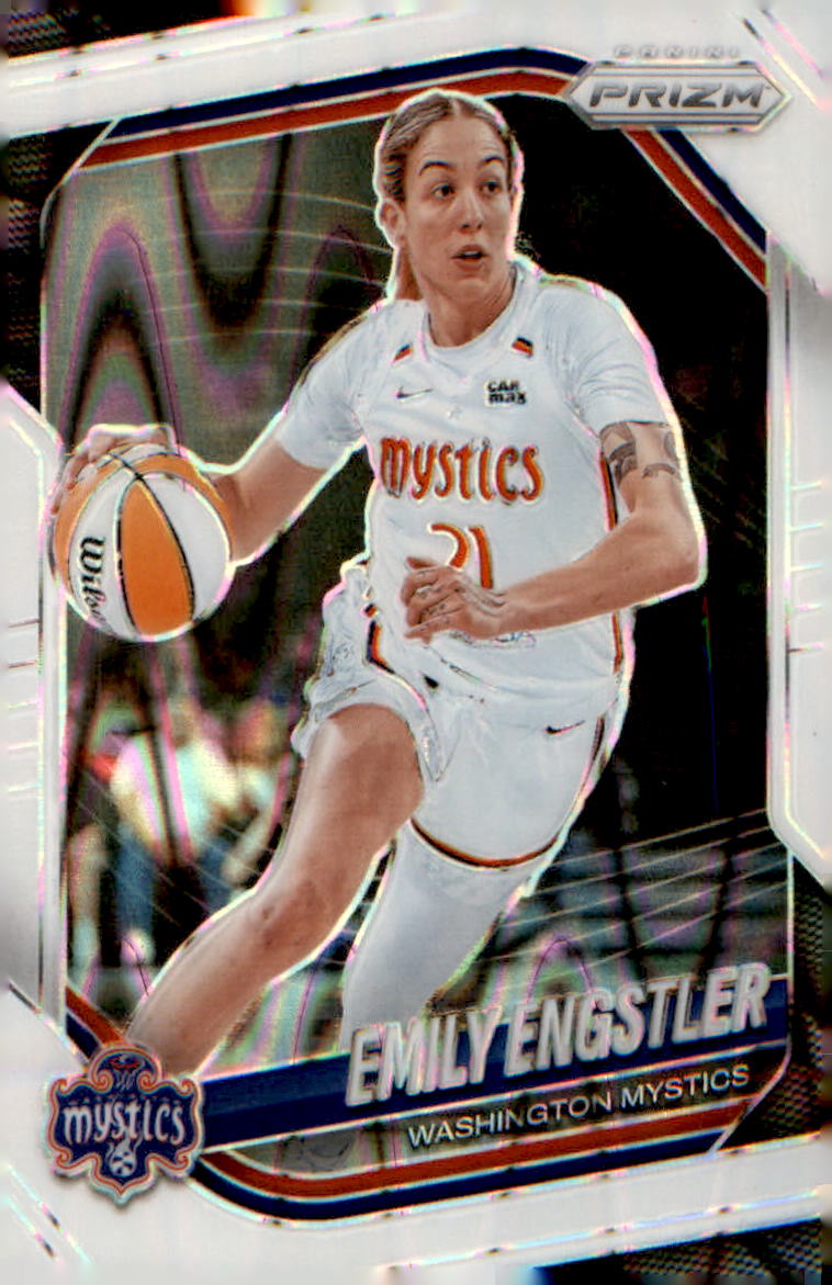 2025 Panini Prizm WNBA White Seismic Prizms #84 Emily Engstler