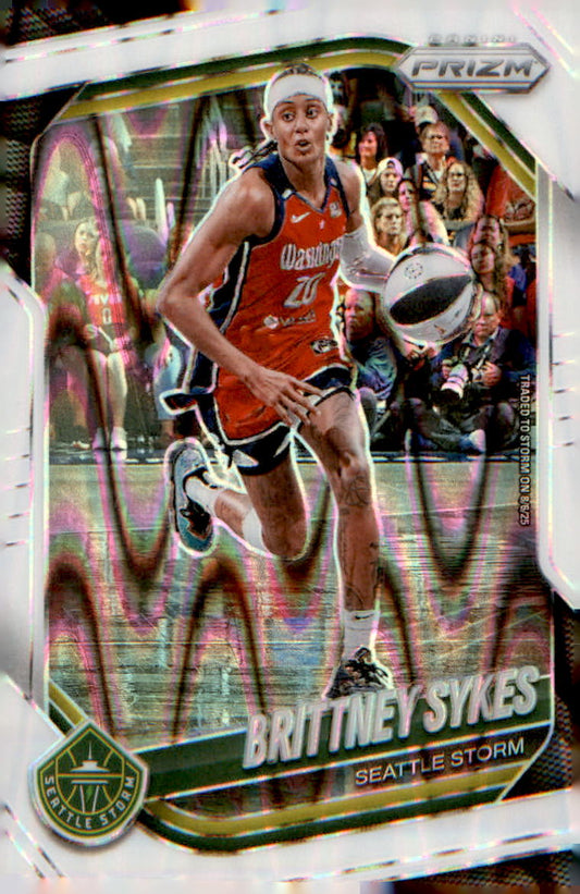 2025 Panini Prizm WNBA White Seismic Prizms #121 Brittney Sykes