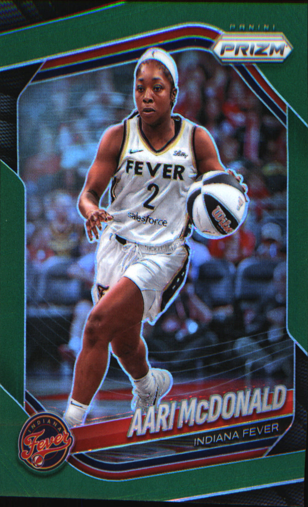 2025 Panini Prizm WNBA Green Prizms #10 Aari McDonald