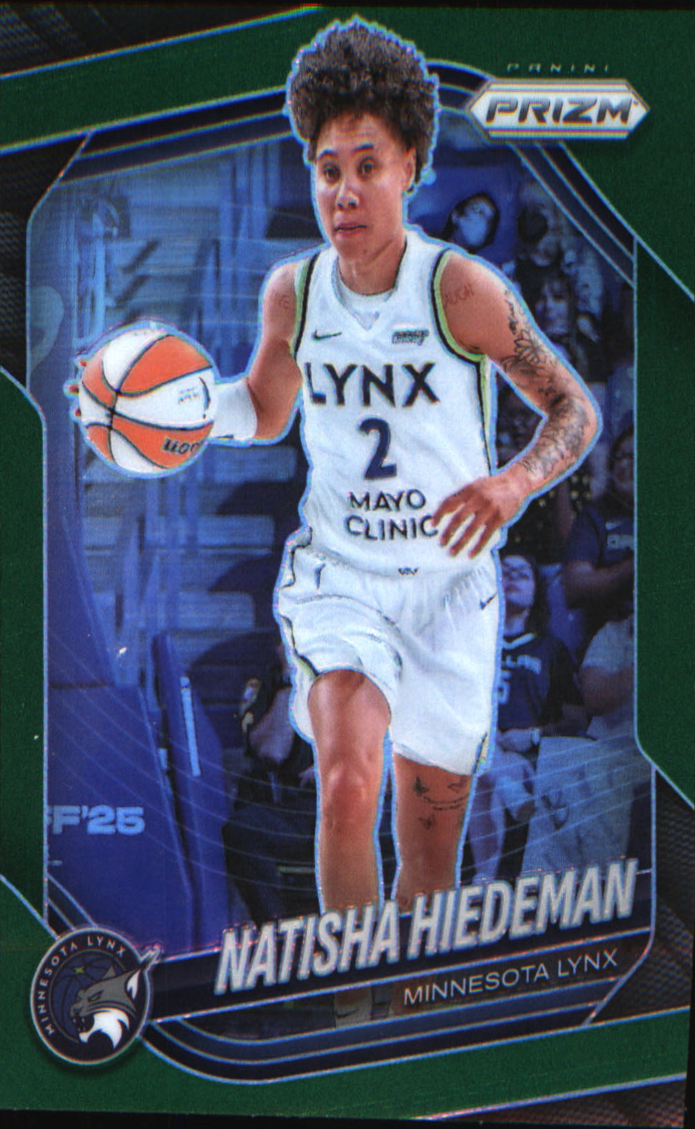 2025 Panini Prizm WNBA Green Prizms #53 Natisha Hiedeman