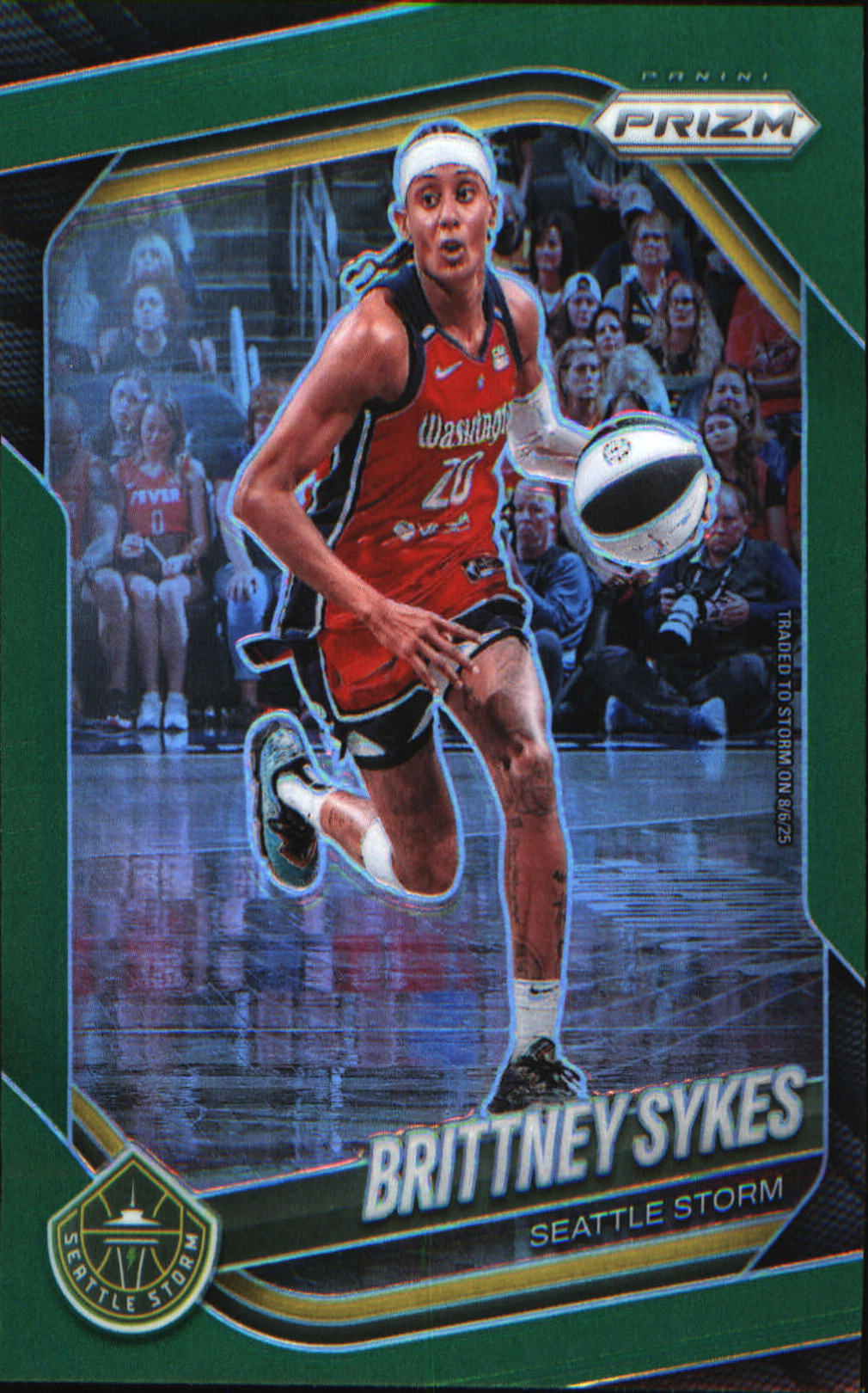 2025 Panini Prizm WNBA Green Prizms #121 Brittney Sykes