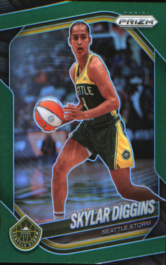 2025 Panini Prizm WNBA Green Prizms #123 Skylar Diggins