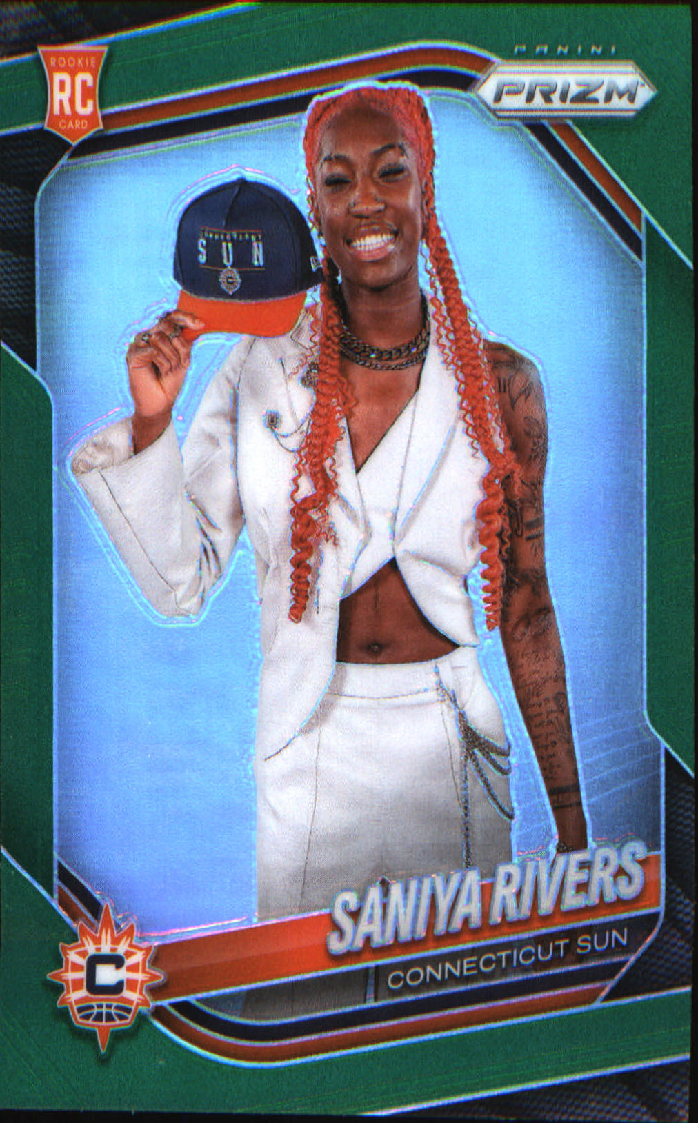 2025 Panini Prizm WNBA Green Prizms #150 Saniya Rivers