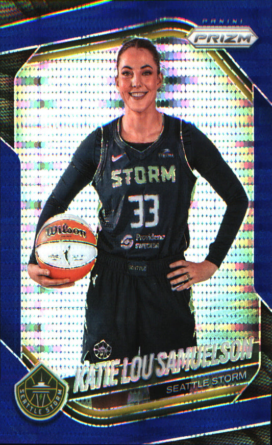 2025 Panini Prizm WNBA Blue Pulsar Prizms #82 Katie Lou Samuelson SN #/199