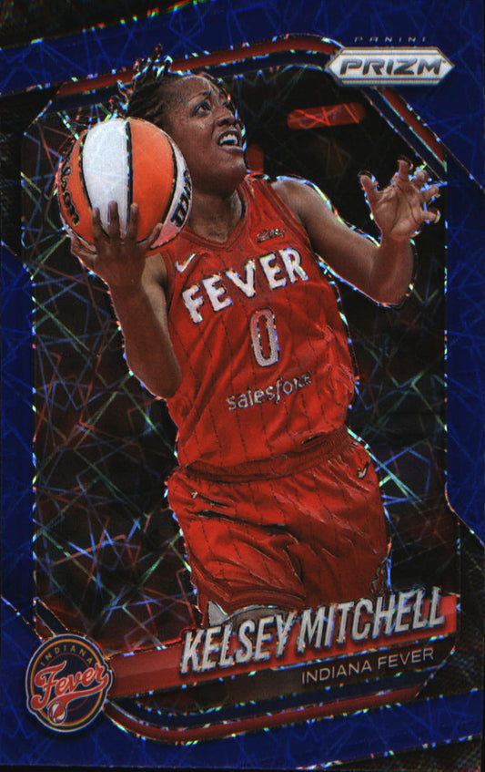 2025 Panini Prizm WNBA Blue Velocity Prizms #35 Kelsey Mitchell