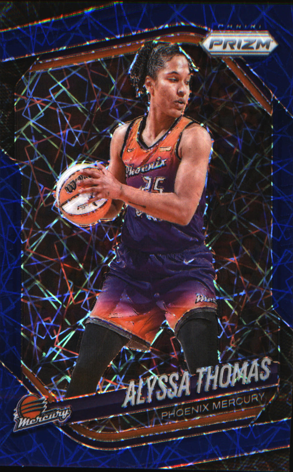 2024 Panini Prizm WNBA Blue Velocity Prizms #44 Alyssa Thomas