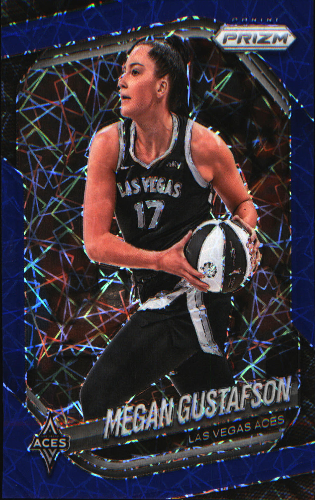 2025 Panini Prizm WNBA Blue Velocity Prizms #49 Megan Gustafson