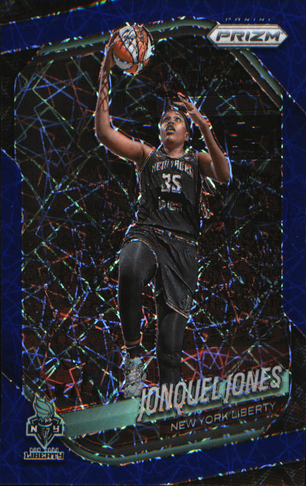 2025 Panini Prizm WNBA Blue Velocity Prizms #52 Jonquel Jones